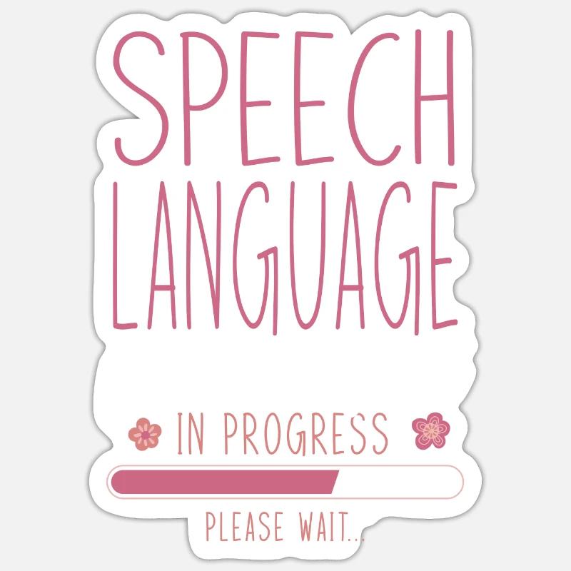 Speech Therapist Therapy Assistant - Sticker Größe S (10 x 10 cm) - Mattweiß