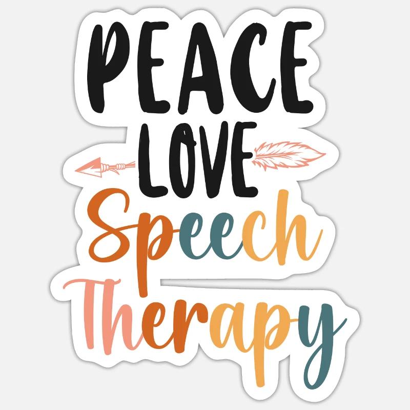Speech Therapist Therapy Assistant - Sticker Größe S (10 x 10 cm) - Mattweiß