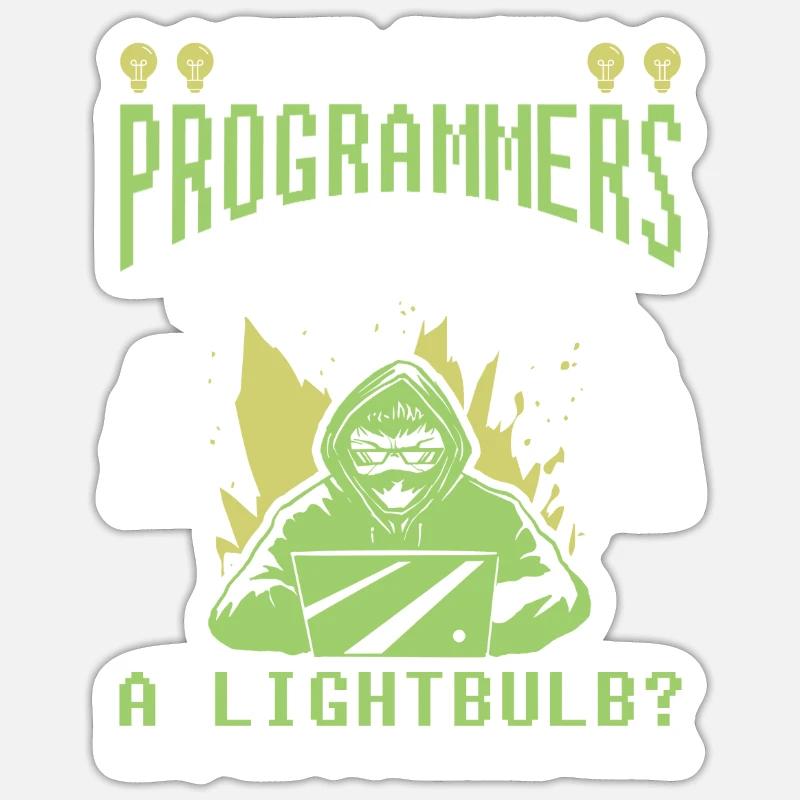 Developer Coder Programmer Funny Sticker size S (10 x 10 cm)