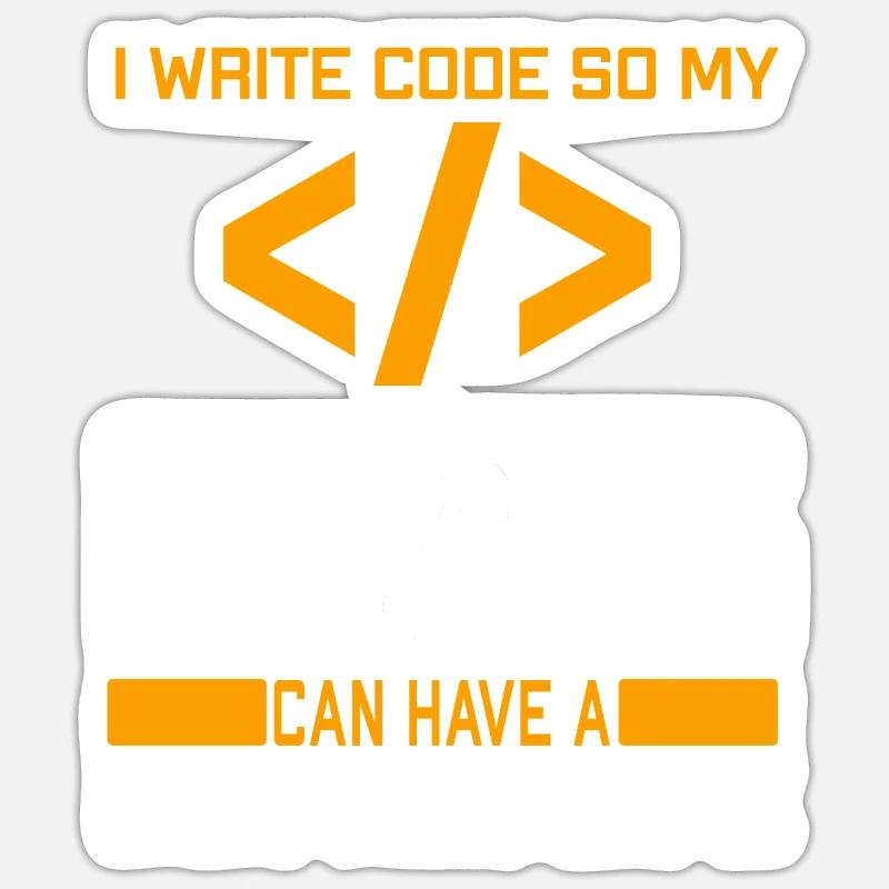 Entwickler Coder Programmierer Hund Sticker Größe S (10 x 10 cm)