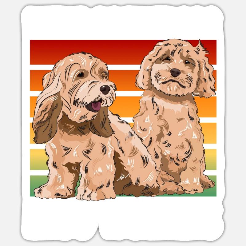 Cockapoo Chien Sticker taille S (10 x 10 cm)