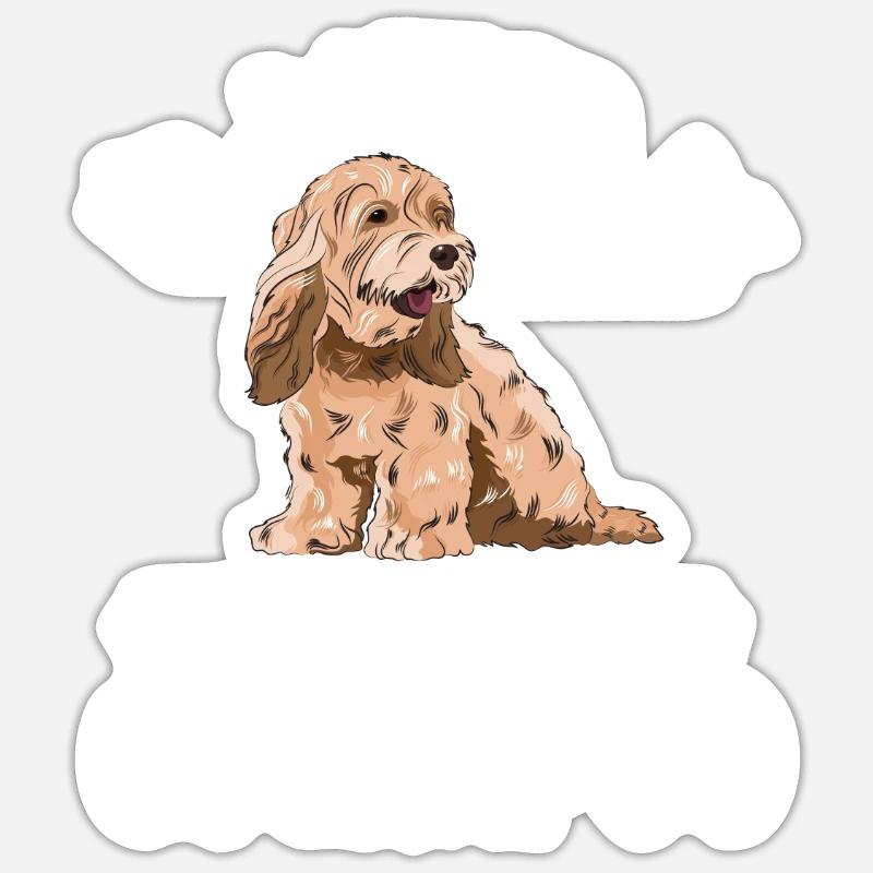 Cockapoo Hund Sticker Größe S (10 x 10 cm)