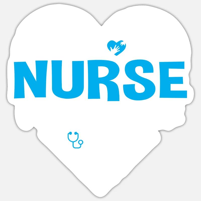 Importance infirmière - Sticker taille S (10 x 10 cm) - blanc mat