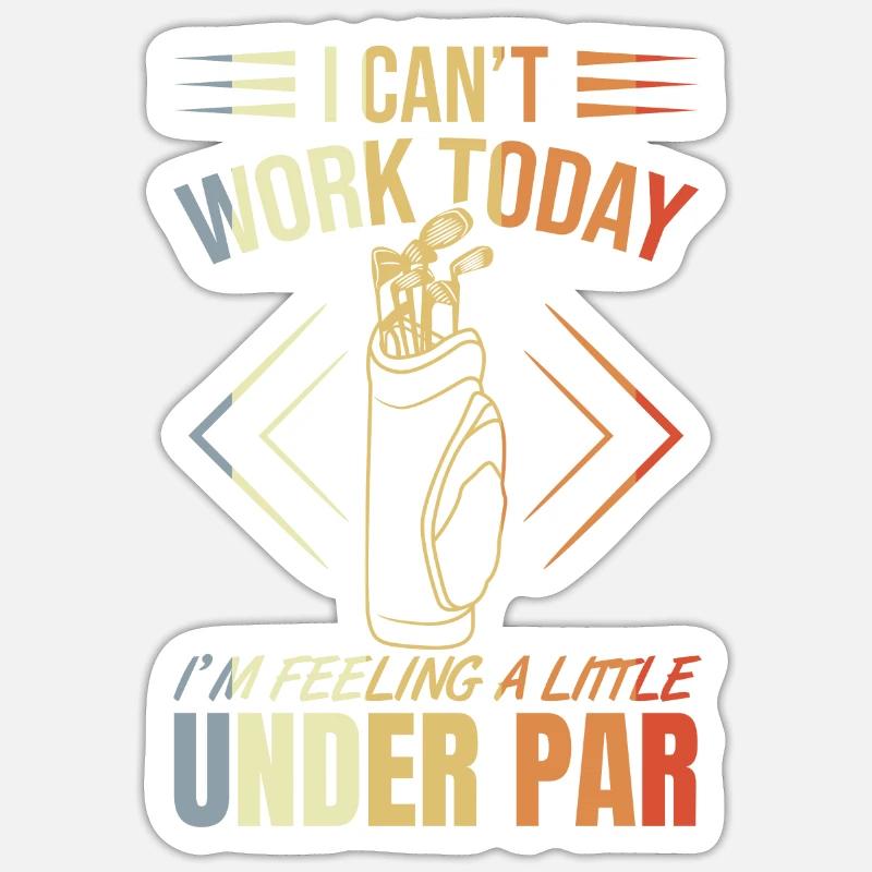 Golfeurspruch - Sticker taille S (10 x 10 cm) - blanc mat