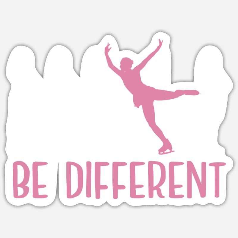 Eislauffigur Skating Punschlittschuhe - Sticker Größe S (10 x 10 cm) - Mattweiß