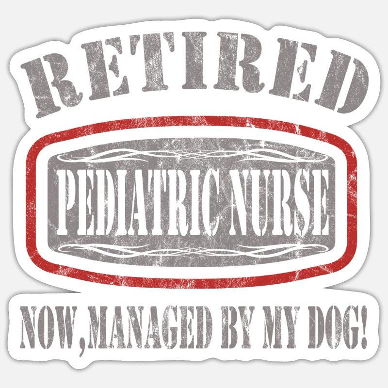 Kinder Krankenschwester - Sticker Größe S (10 x 10 cm) - Mattweiß