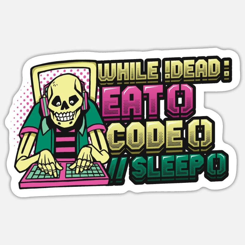 Programmierer,Computerprogrammierer,Witz Sticker Größe S (10 x 10 cm)