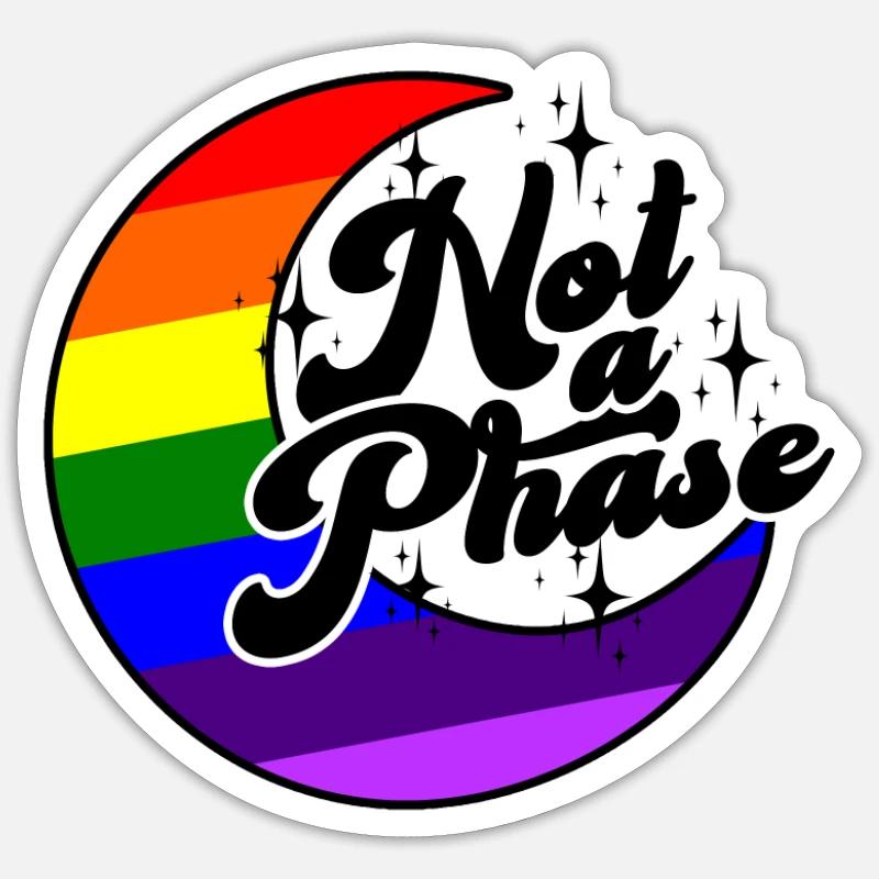Pas une phase - trans - Sticker taille S (10 x 10 cm) - blanc mat