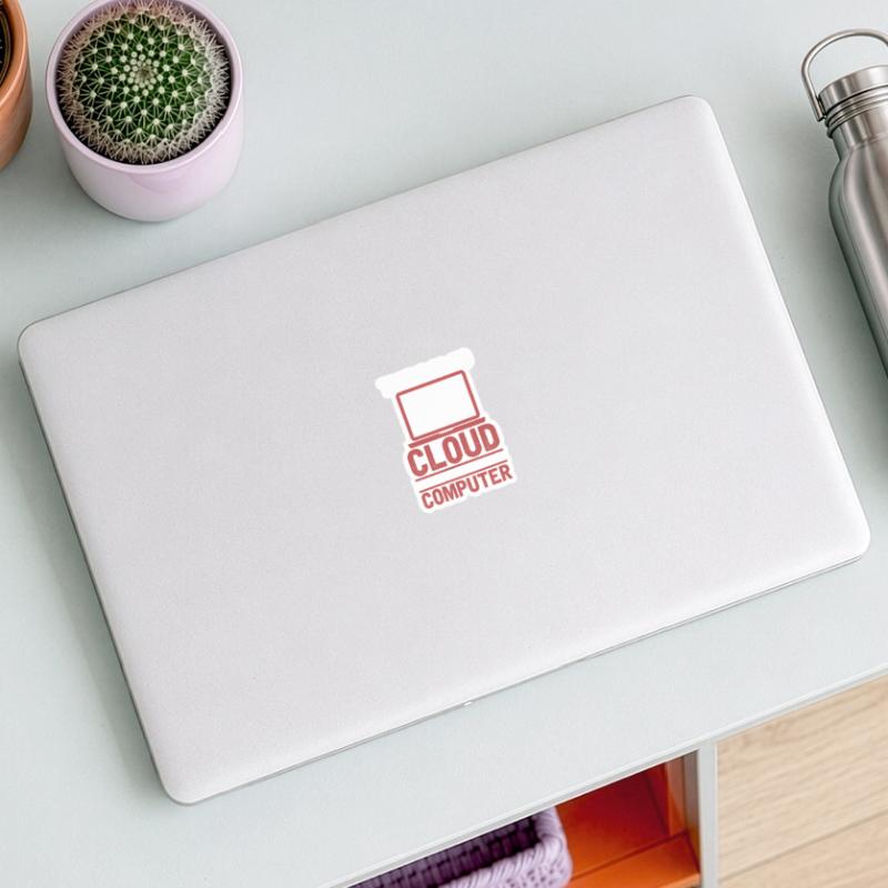 Développeur Codeur Programmeur Cloud Coding Sticker taille S (10 x 10 cm)
