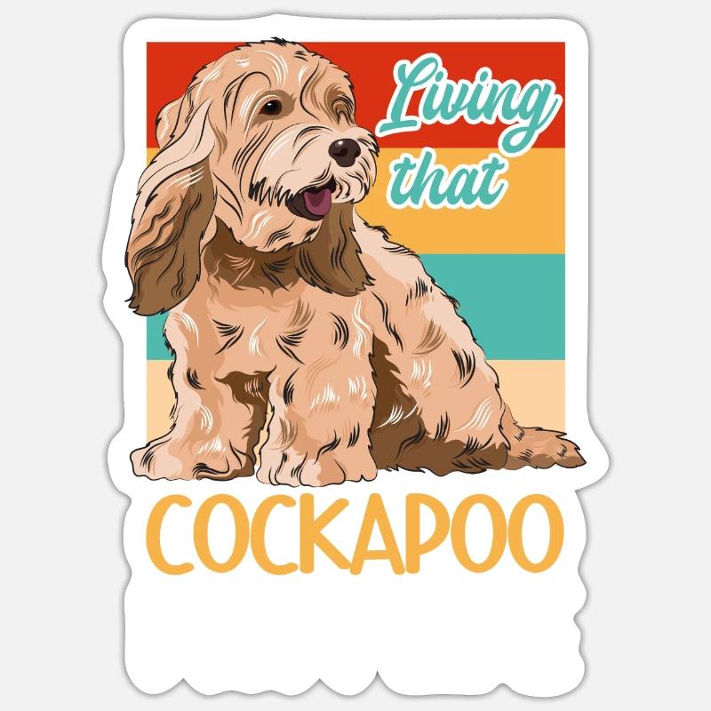 Cockapoo Chien Sticker taille S (10 x 10 cm)