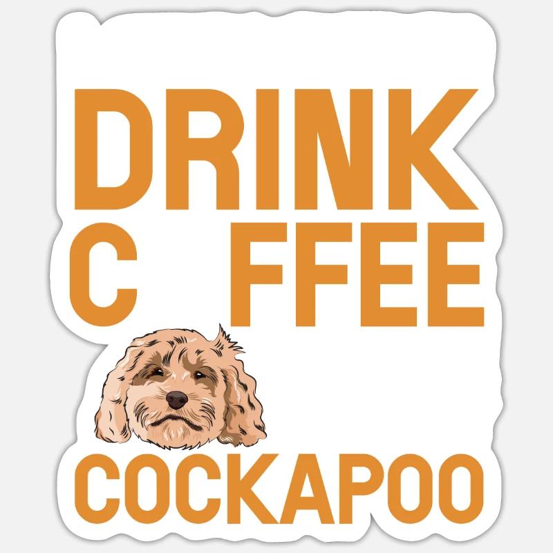 Cockapoo Hund Sticker Größe S (10 x 10 cm)