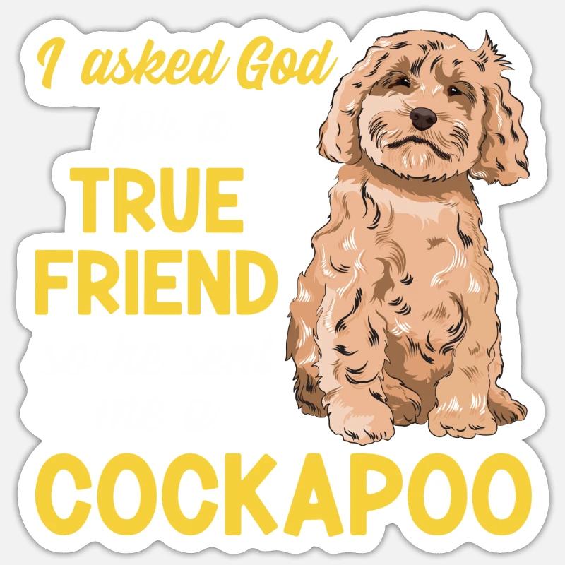 Cockapoo Chien Sticker taille S (10 x 10 cm)