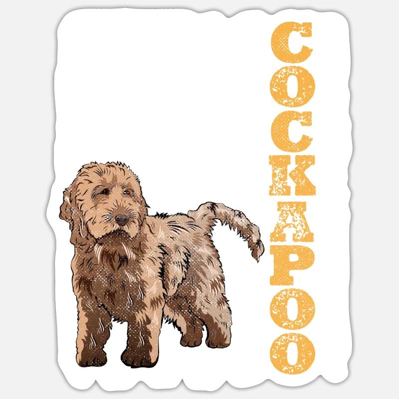 Cockapoo Chien Sticker taille S (10 x 10 cm)