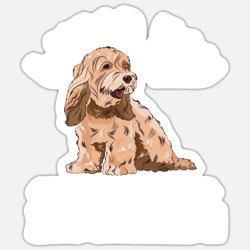 Cockapoo Dog - Sticker size S (10 x 10 cm) - white matte