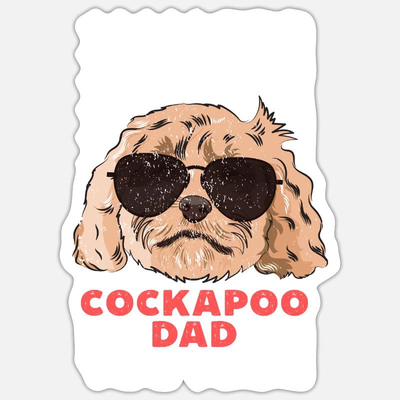 Cockapoo Hund Sticker Größe S (10 x 10 cm)