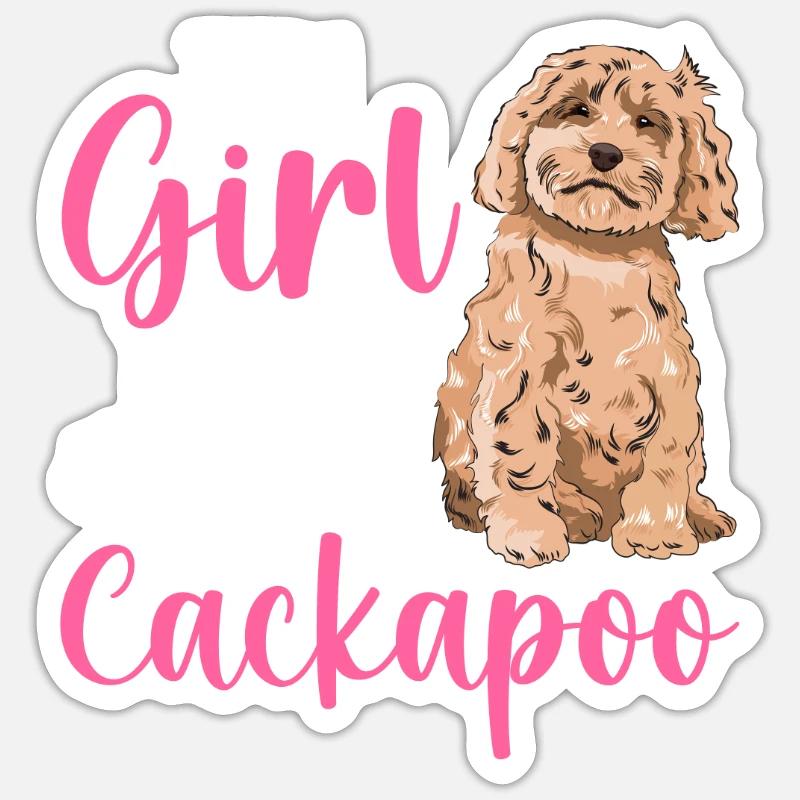 Cockapoo Hund Sticker Größe S (10 x 10 cm)