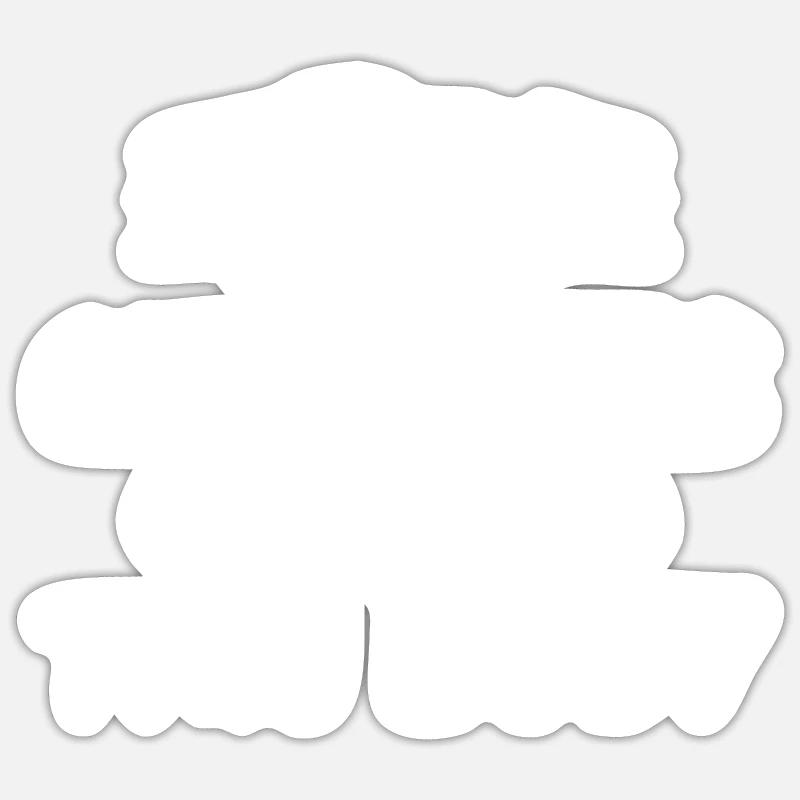 Cadeaux Cookie Lover - Sticker taille S (10 x 10 cm) - blanc mat