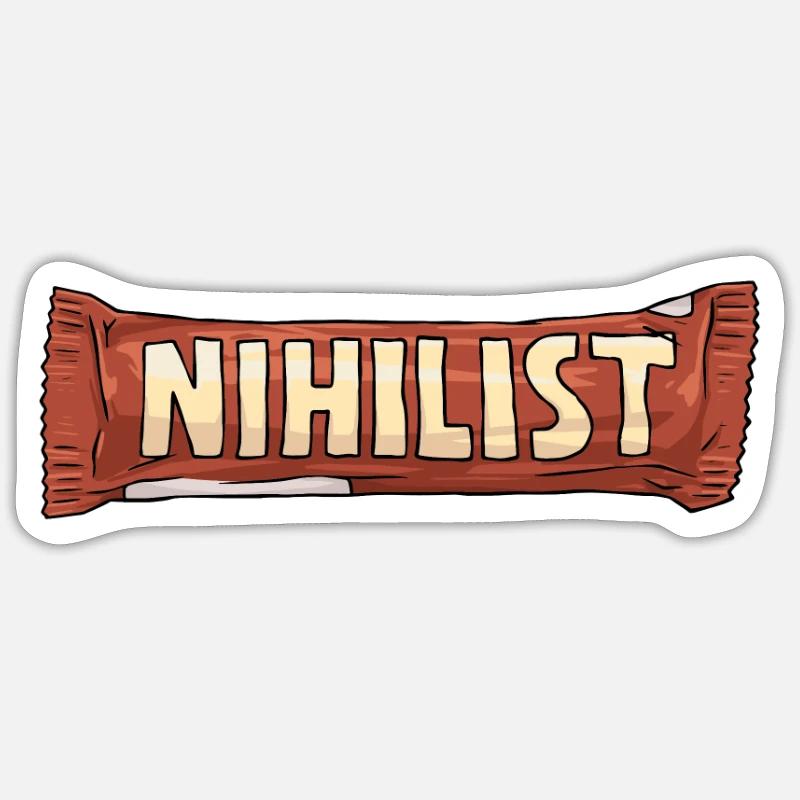 Existentialism Nihilism - Sticker size S (10 x 10 cm) - white matte