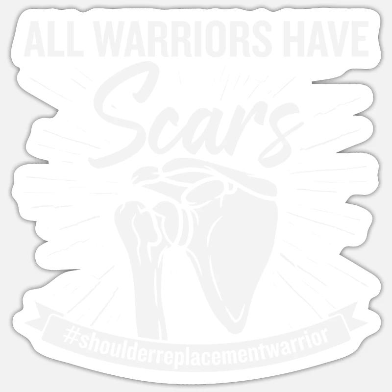 Shoulder Replacement Warrior Sticker size S (10 x 10 cm)