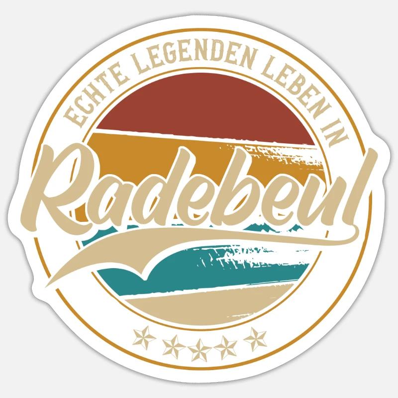 Radebeul Echte Legenden leben in Radebeuler - Sticker Größe S (10 x 10 cm) - Mattweiß