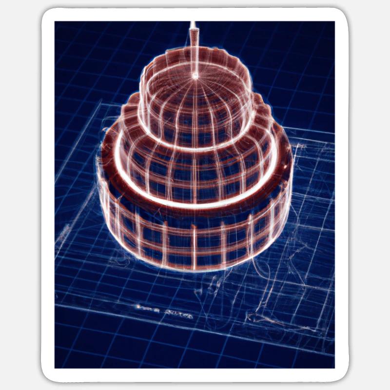 Cake Blueprint Pastry Chef Cake Baking Sticker size S (10 x 10 cm)