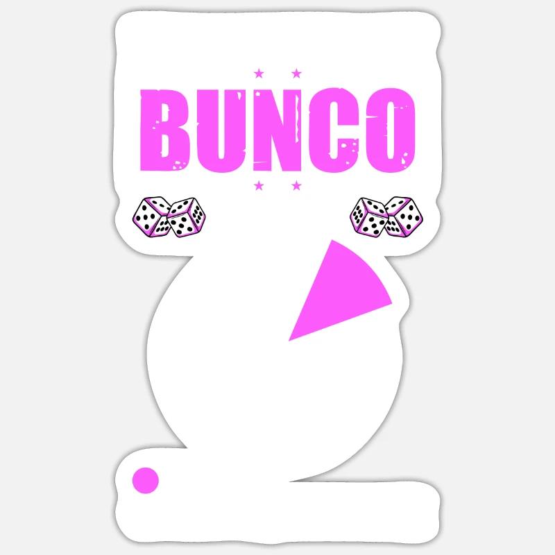 Bunco - Sticker Größe S (10 x 10 cm) - Mattweiß