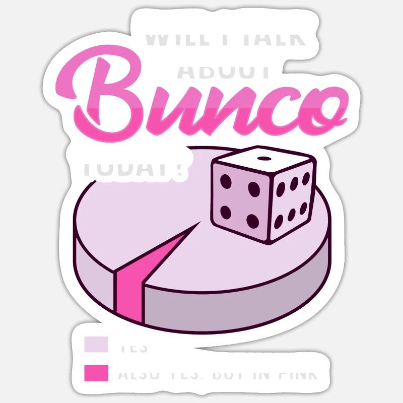 Bunco - Sticker taille S (10 x 10 cm) - blanc mat