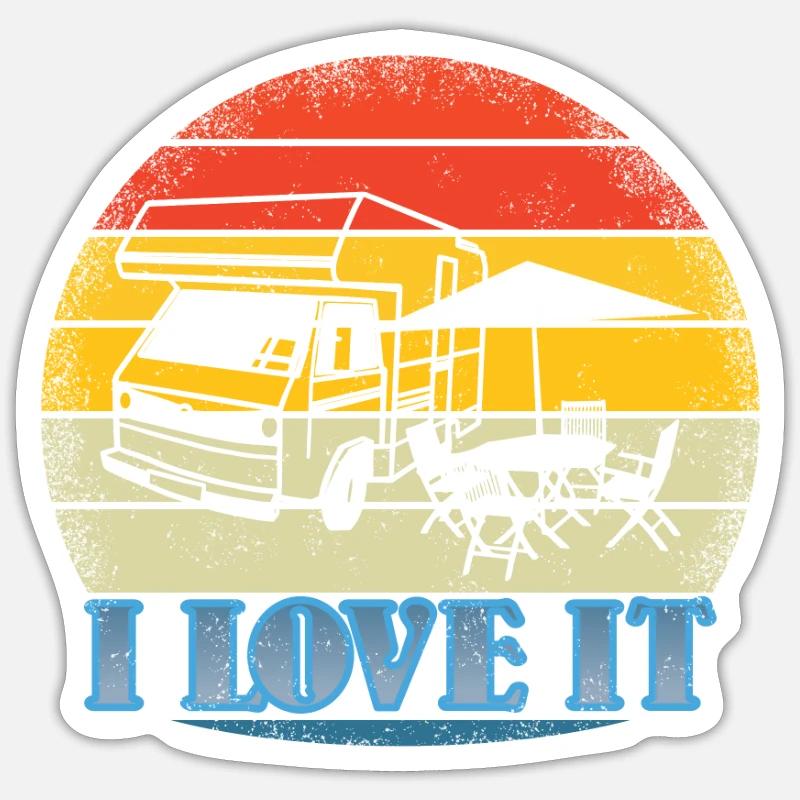 Camper Gift Idea Camping Sticker taille S (10 x 10 cm)