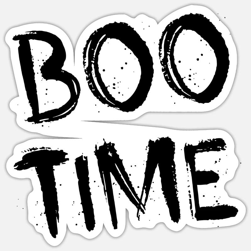Boo Time - Sticker taille S (10 x 10 cm) - blanc mat