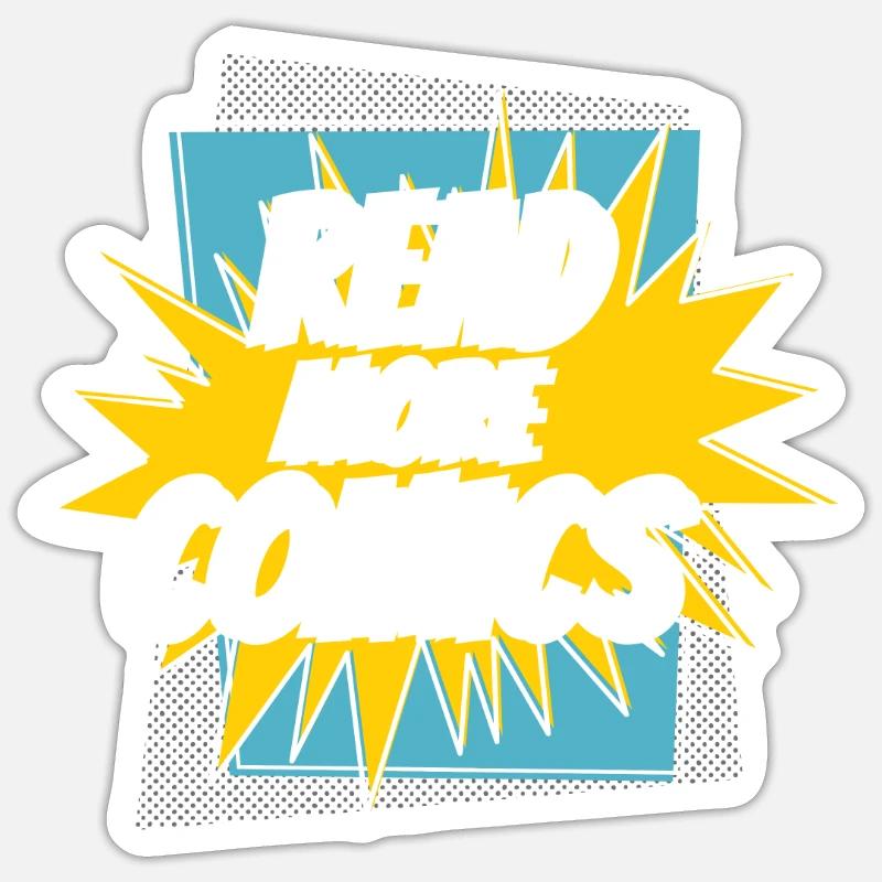 Weiterlesen Comics Comic Reader Fiktive Charaktere Sticker Größe S (10 x 10 cm)