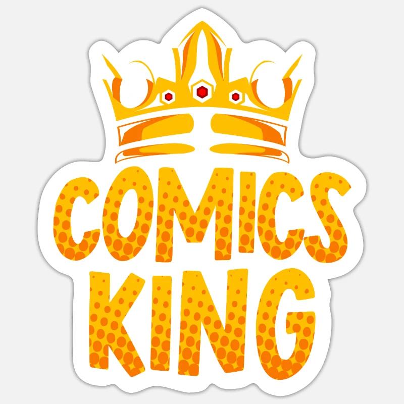 Comics King Comic Reader Fiktive Charaktere Sticker Größe S (10 x 10 cm)