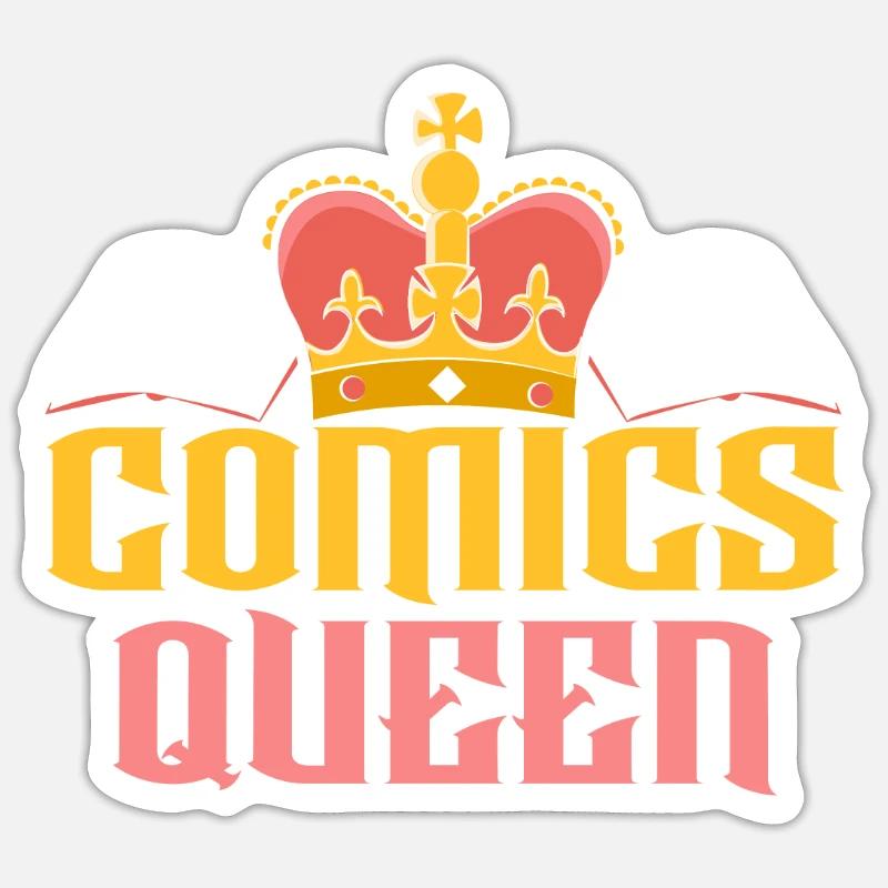 Comics Queen Comic Reader Fiktive Charaktere Sticker Größe S (10 x 10 cm)