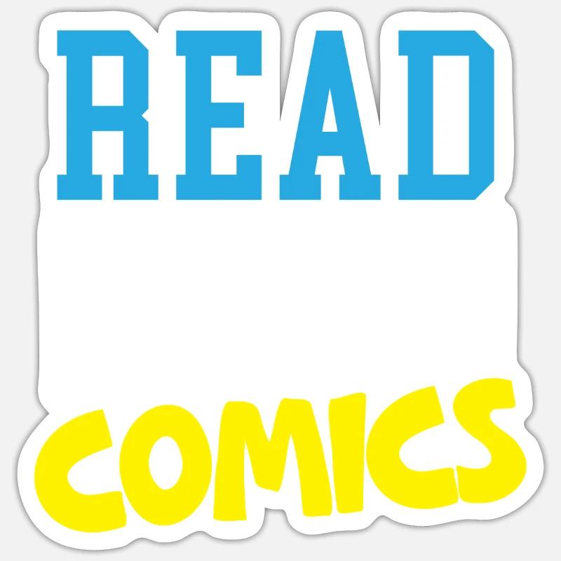 Read More Comics Comic Reader Fictional Characters Sticker size S (10 x 10 cm)