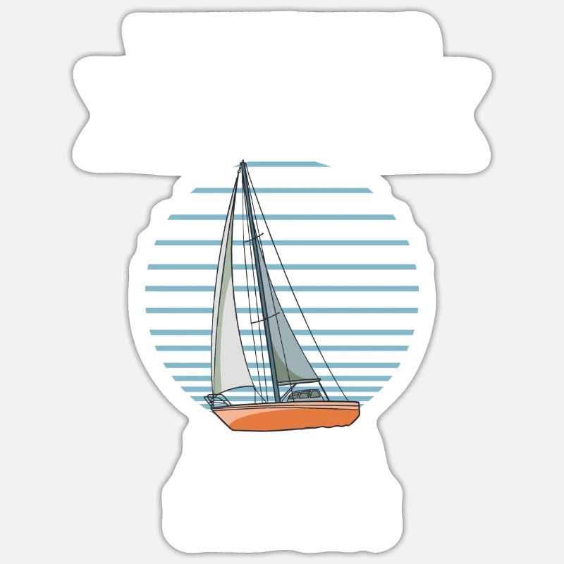 Sailboats You Don't Need Always A Plan Just A Sticker Größe S (10 x 10 cm)