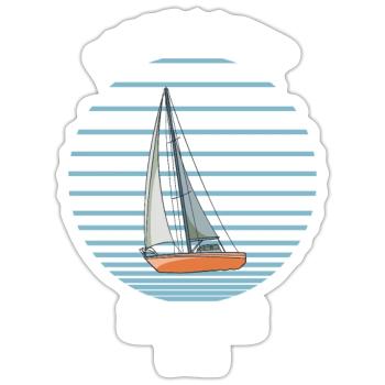 Sailboat Sorry I Can't Sailboats Bye - Sticker Größe S (10 x 10 cm) - Mattweiß - Vorne