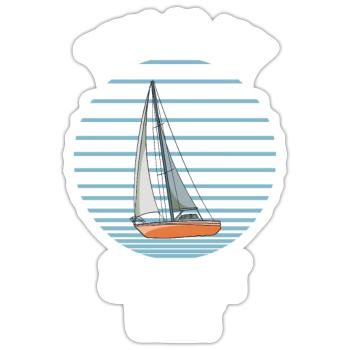 Sailboat This Is My Sailboat Shirt - Sticker Größe S (10 x 10 cm) - Mattweiß - Vorne
