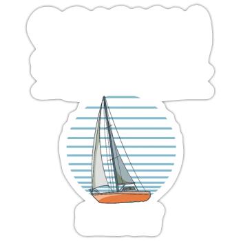 Sailboat Sorry I Have Plans With My Sailboat - Sticker Größe S (10 x 10 cm) - Mattweiß - Vorne