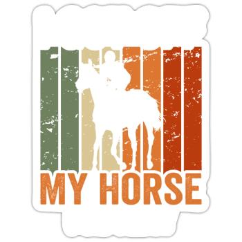 Ich bin dafür aus meinem Pferd gestiegen - Sticker Größe S (10 x 10 cm) - Mattweiß - Vorne
