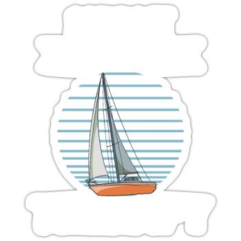 Sailboat Sailboat Better Then Therapie - Sticker Größe S (10 x 10 cm) - Mattweiß - Vorne