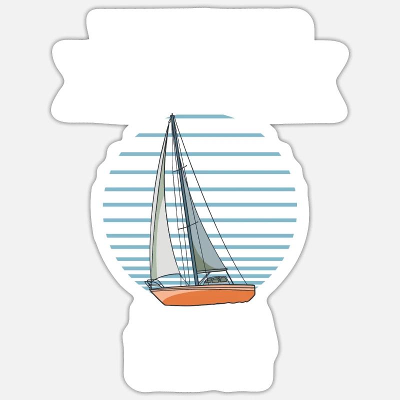 Sailboat You Don't Need Always A Plan Sticker Größe S (10 x 10 cm)