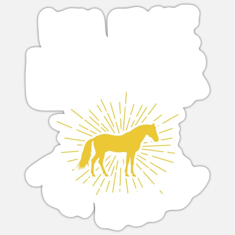 Wird Bruder gegen Pferd handeln - Sticker Größe S (10 x 10 cm) - Mattweiß
