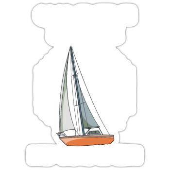Sailboat Good Taste In Sailboats Bad Taste Im Men - Sticker Größe S (10 x 10 cm) - Mattweiß - Vorne