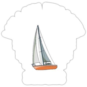 Sailboat I Am A Girl Who Loves Sailboats - Sticker Größe S (10 x 10 cm) - Mattweiß - Vorne