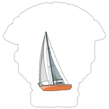 Sailboat I'd Rather Be With My Sailboat - Sticker Größe S (10 x 10 cm) - Mattweiß - Vorne