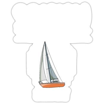 Sailboat Sorry I Have Plans With My Sailboat - Sticker Größe S (10 x 10 cm) - Mattweiß - Vorne