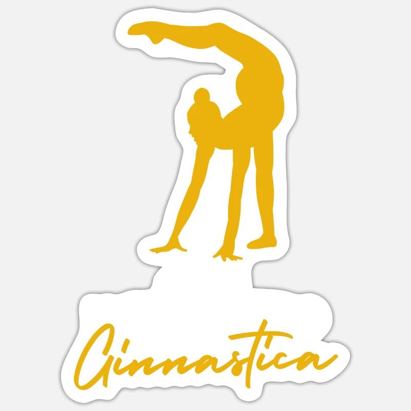 Ginnastica Artistica Oggi non posso ho ginnastica - Sticker formato S (10 x 10 cm) - bianco opaco