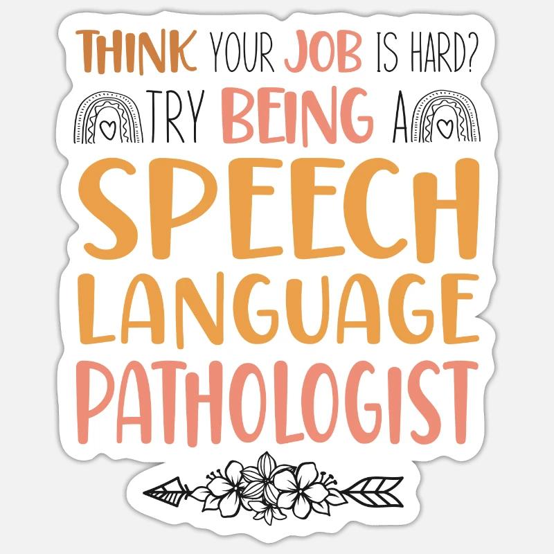 Speech Therapist Therapy Assistant - Sticker size S (10 x 10 cm) - white matte