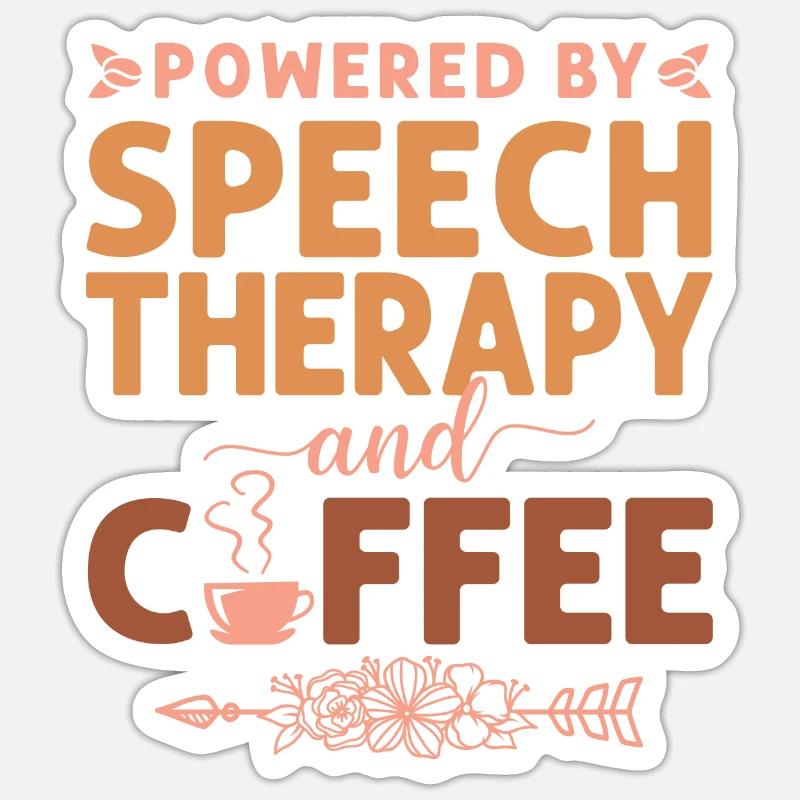 Speech Therapist Therapy Assistant - Sticker Größe S (10 x 10 cm) - Mattweiß