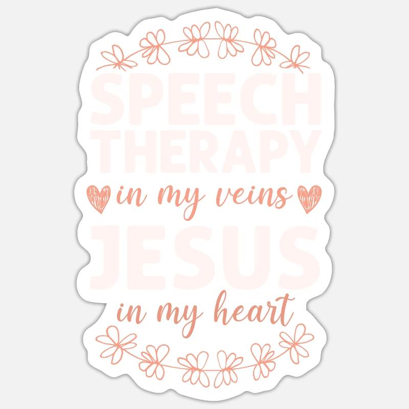 Speech Therapist Therapy Assistant - Sticker Größe S (10 x 10 cm) - Mattweiß