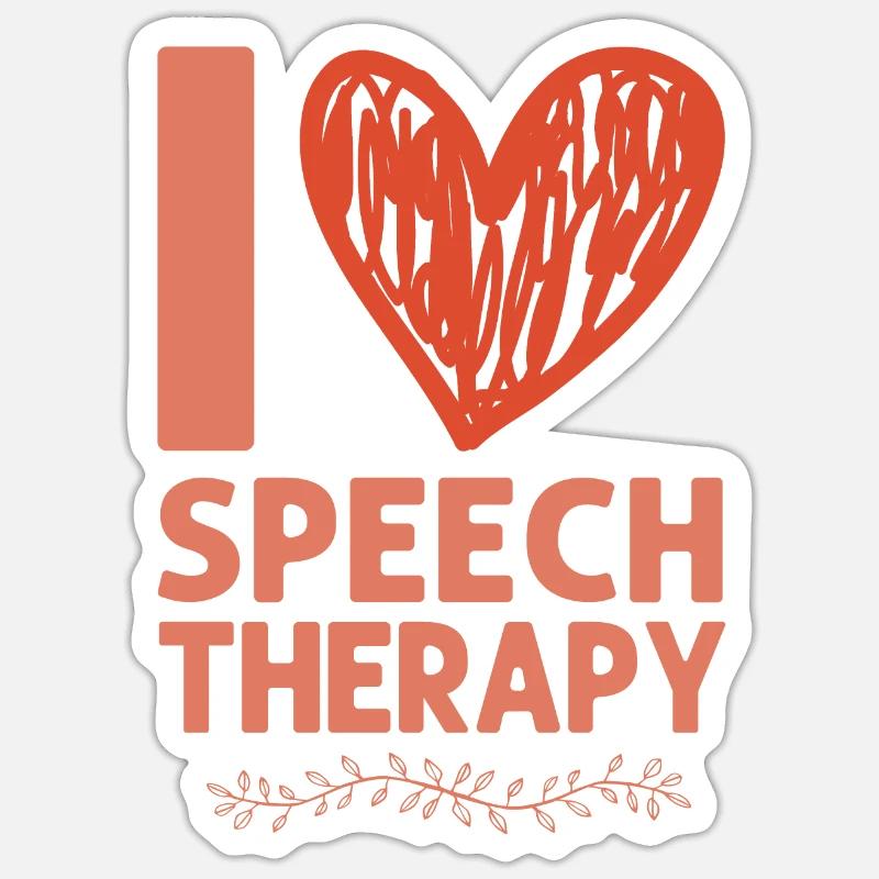 Speech Therapist Therapy Assistant - Sticker Größe S (10 x 10 cm) - Mattweiß
